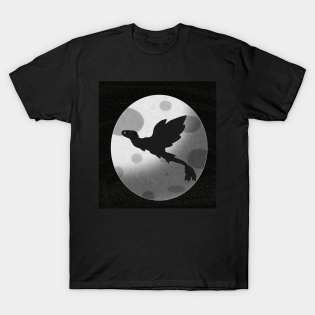 The Night Fury and the Moon (background ver.) T-Shirt by Coat